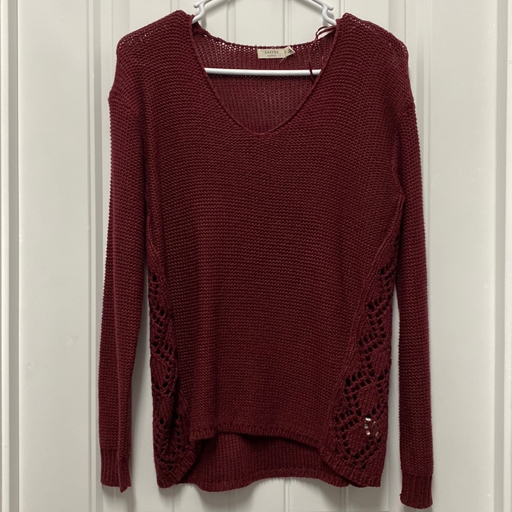 Harper maroon knitted sweater